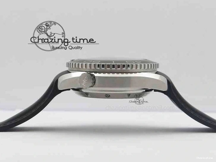 0319 Unisex Planet Ocean Master Chrono 45mm SS OM 1:1 Best Edition Black Dial On Black Rubber Strap A 8171